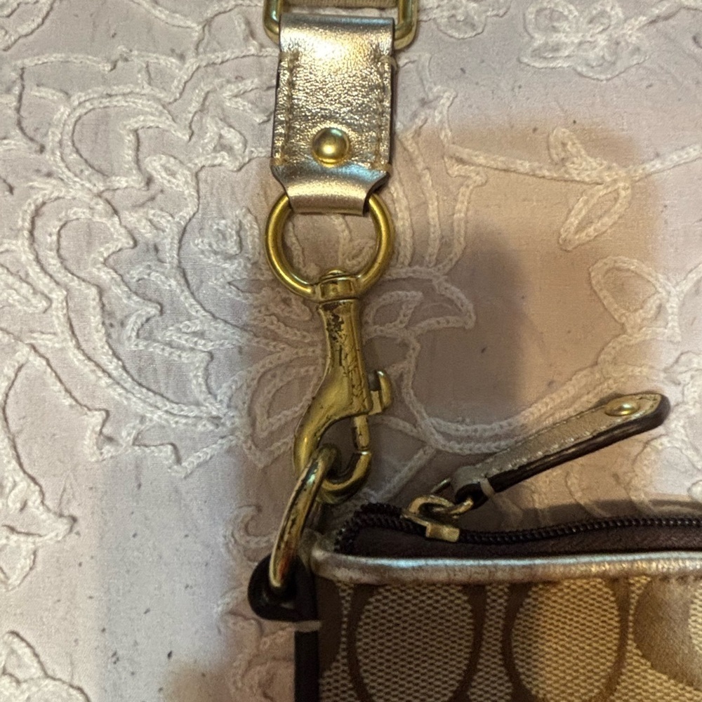 Coach Tan and Yellow Floral Crossbody Bag - Picture 13 of 16